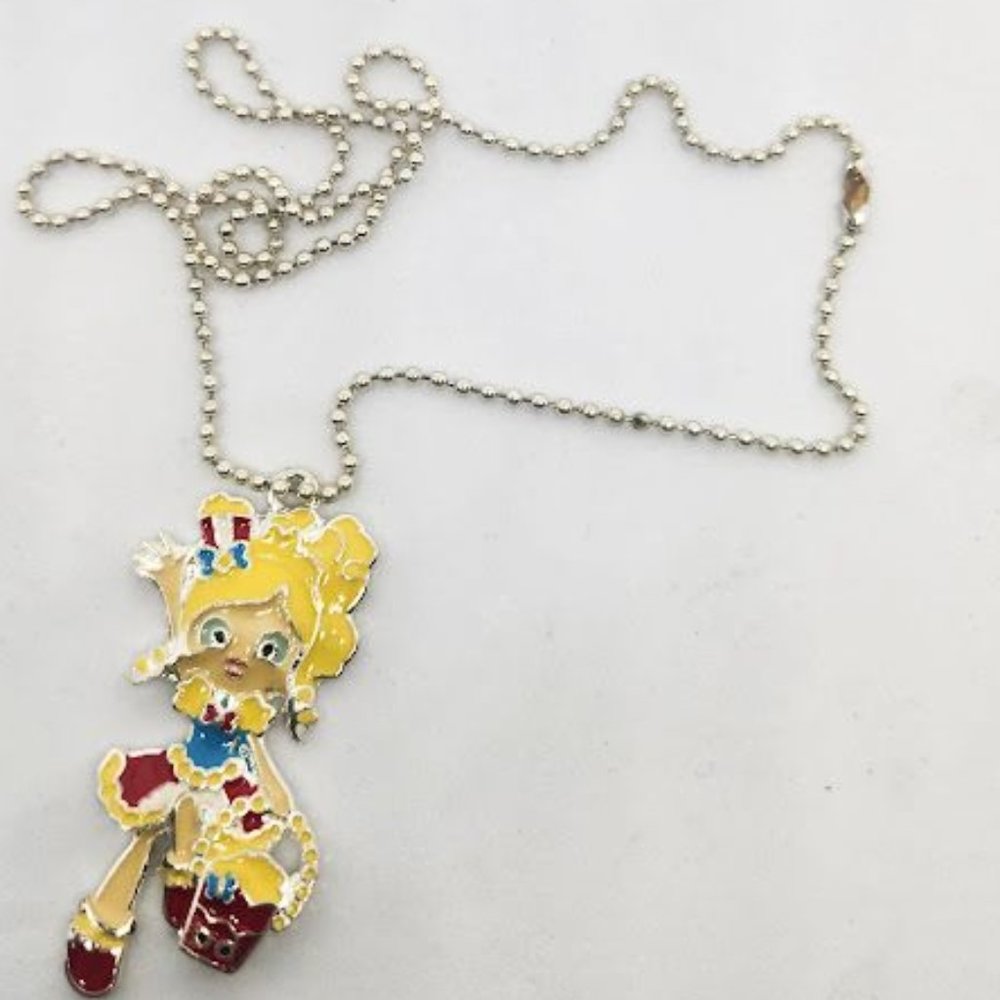 New Shopkins shoppie girl Poppette necklace